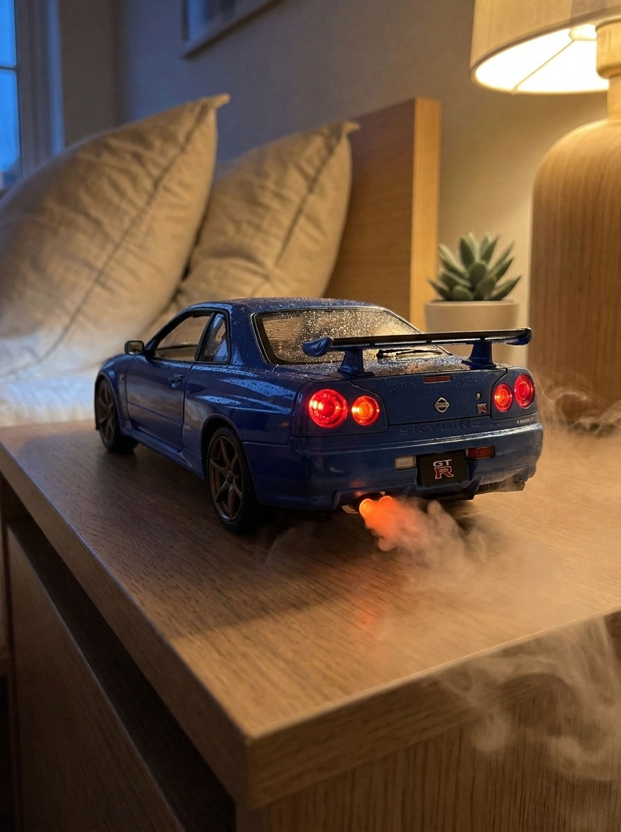 Bay Blue Nissan Skyline R34
